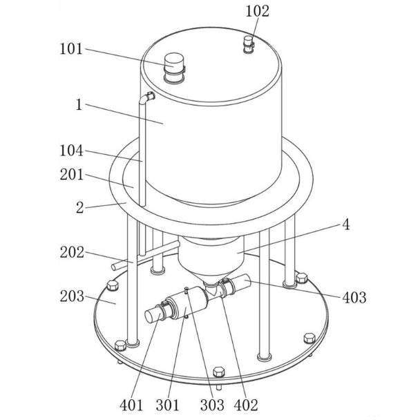 Yinchi na-echekwa patent maka mgbapụta mmiri na-ebufe mmiri silo na ngwaọrụ fluidization.